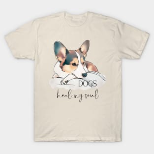 DOGS Heal my Soul - Cardigan Welsh Corgi T-Shirt